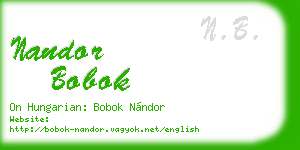 nandor bobok business card